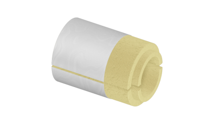 скорлупу ППУ фольгированная 108x30 мм для труб купить в Кургане