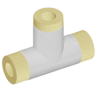 Тройник теплоизоляционный минераловатный оцинкованный 1420x32 мм ГОСТ 30732-2020