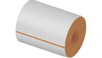 цилиндр теплоизоляционный базальтовый 76x30x500 мм НГ Ц 100 купить в Кургане