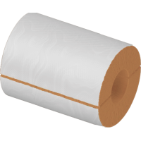 Цилиндр теплоизоляционный базальтовый вырезной оцинкованный 1020x50x1200 мм НГ Ц 100 ГОСТ 23208-2022